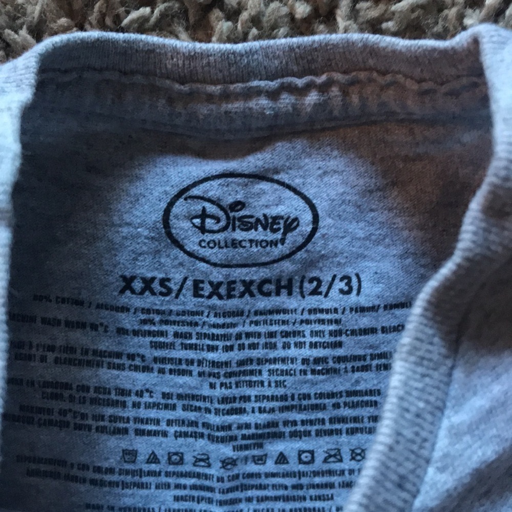 Disney Gray Mickey and Minnie Mouse Short Sleeve Shirt - Picture 3 of 3